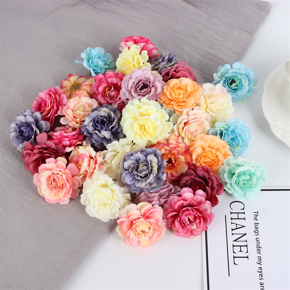 NEW Lot Artificial Rose Silk Flowers Heads Bulk Wedding Dia 4.5cm Many Colors 