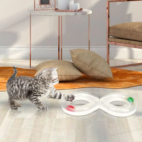 Забавный нескользящий кошачий трек-мяч, игрушки, интерактивный котенок, обучающий поворотный стол, туннельная игрушка, пластиковые кошки, дисковый шар, игрушки, товары для домашних животных