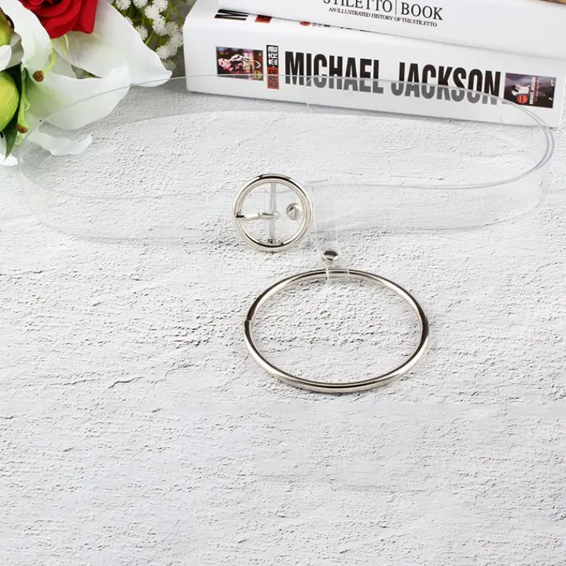 

Metal Buckle Belt Fashion Women's ResinTransparent Adjustable Invisible Belts Women Clothing Accessories