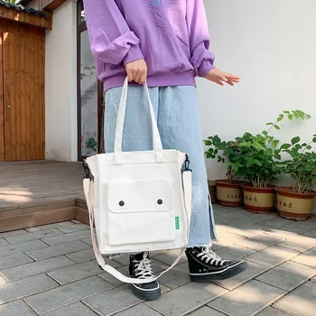 

Vintage sense girl tote bag canvas large capacity student simple forest wild shoulder messenger bag Shoulder Bags Casual Tote