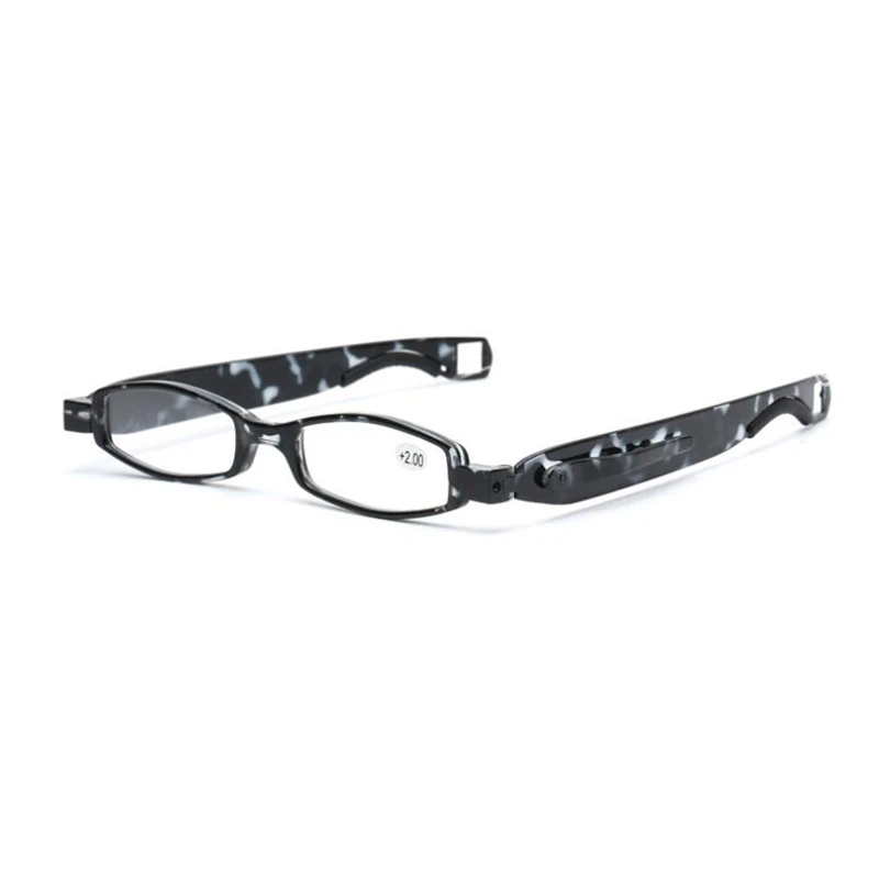 

360 Degree Rotation Portable Reading Glasses For Elderly Tortoiseshell Foldable Power Glasses Hyperopia +1.0 +1.5 To +4.0