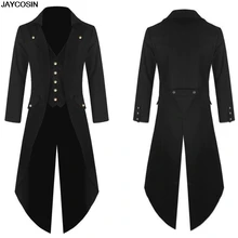 KLV мужские пиджаки в винтажном стиле, в стиле панк, готика, Ретро стиль, повседневные модные длинные ветровки, вечерние, повседневные, деловые