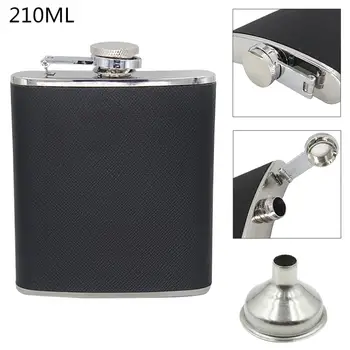 

7oz Portable Stainless Steel Hip Flask with Funnel and 210ML Capacity for Festival Gift