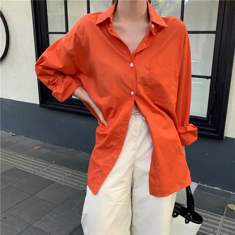 

HziriP Free Fashion Basic Sunscreen 2019 Autumn Fresh Female Cute All Match Loose Stylish Women Elegant Full-Sleeved Shirts