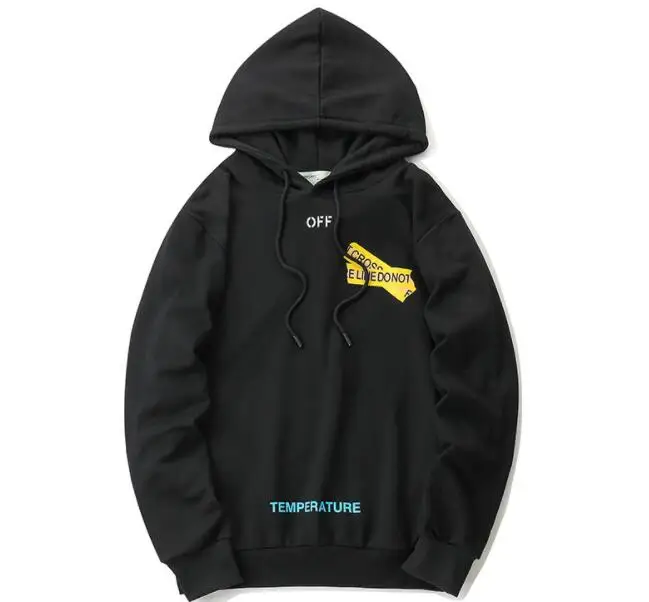Off-white OW 18SS мужчины/женщины пожарный пояс cordon толстовка с капюшоном tide повседневная куртка х/б свободная толстовка с капюшоном