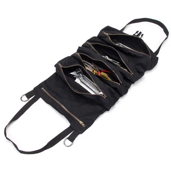 

Travel Tote tool bag space-saving hanging organizer zippered canvas fabric strap key storage accessories