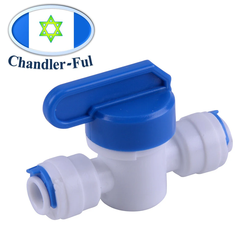 1//4/" 3//8/" Push Fit Pipe Tube Shut-off Ball Valve Tank Valve RO Aquarium