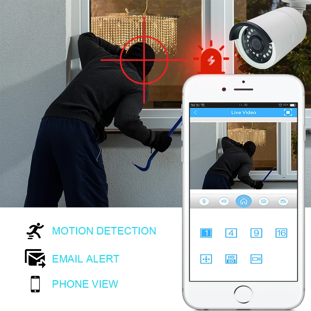 2ch 5MP AHD комплекты системы видеонаблюдения CCTV безопасности Гибридный DVR наружная металлическая пуля AHD камера видеонаблюдения P2P XMEYE 5MP комплекты