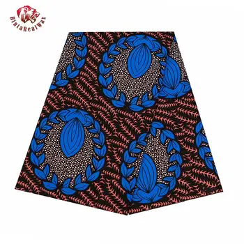 

100% Polyester Ankara African Fabric High Quality Soft Party Dress fabric 6 Yards/lot Handwroking Material for Women FP6329