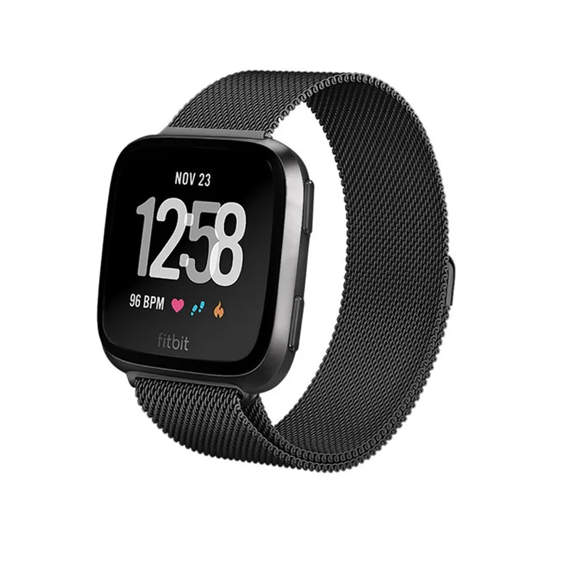 Хохлатая лента для Fitbit Versa ремешок Миланская петля браслет из нержавеющей стали ремешок для Fitbit Versa Смарт-часы аксессуары