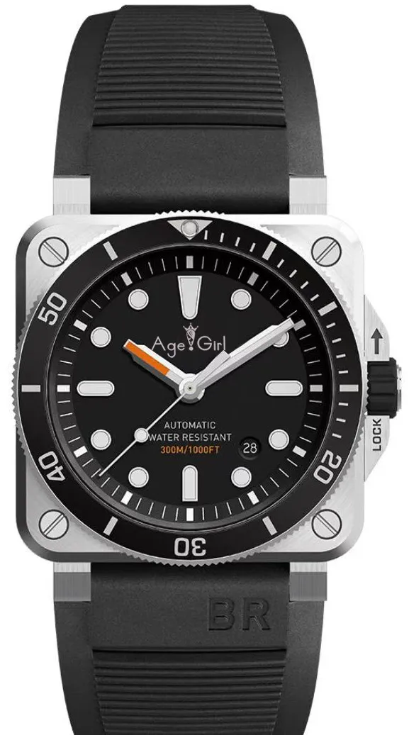 

2019 Brand New Men Automatic Mechanical Ceramic Bezel Watch Bell Aviation Sport Dive Watches Black Blue Rubber Waterproof AAA+