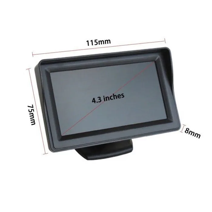 4,3 дюймов TFT lcd монитор автомобиля дисплей обратная парковочная камера для автомобиля Мониторы Заднего вида NTSC PAL