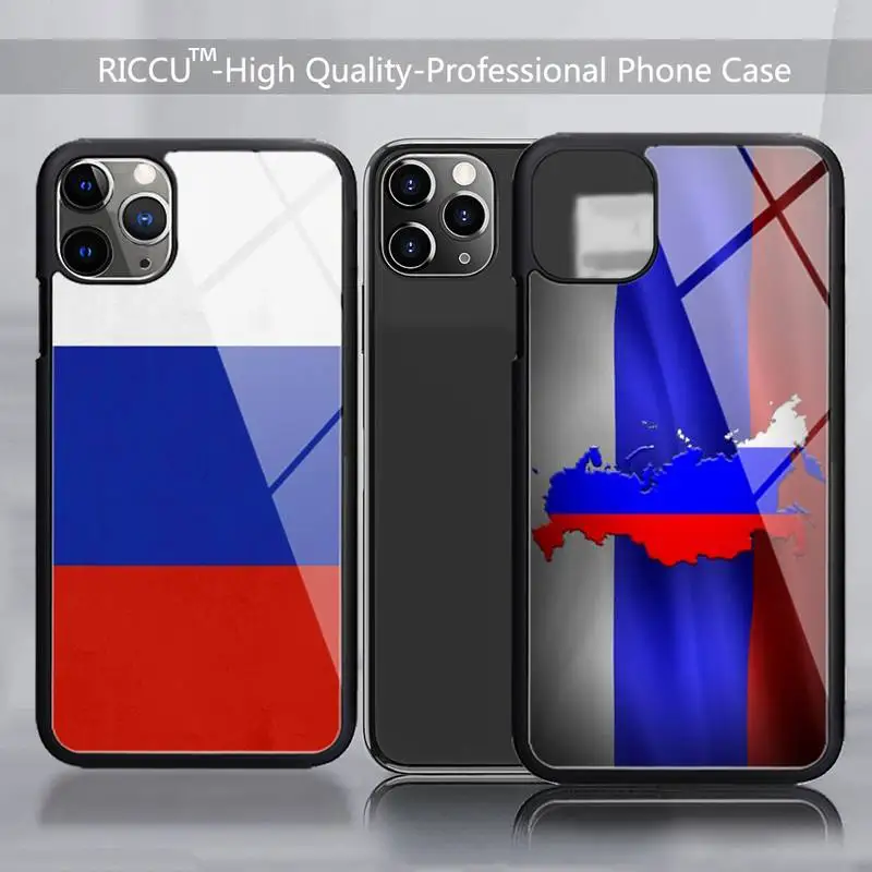 Резиновый чехол с российским флагом для телефона iPhone 12 11pro Max XS 8 7 6 6S Plus X SE 2020 XR