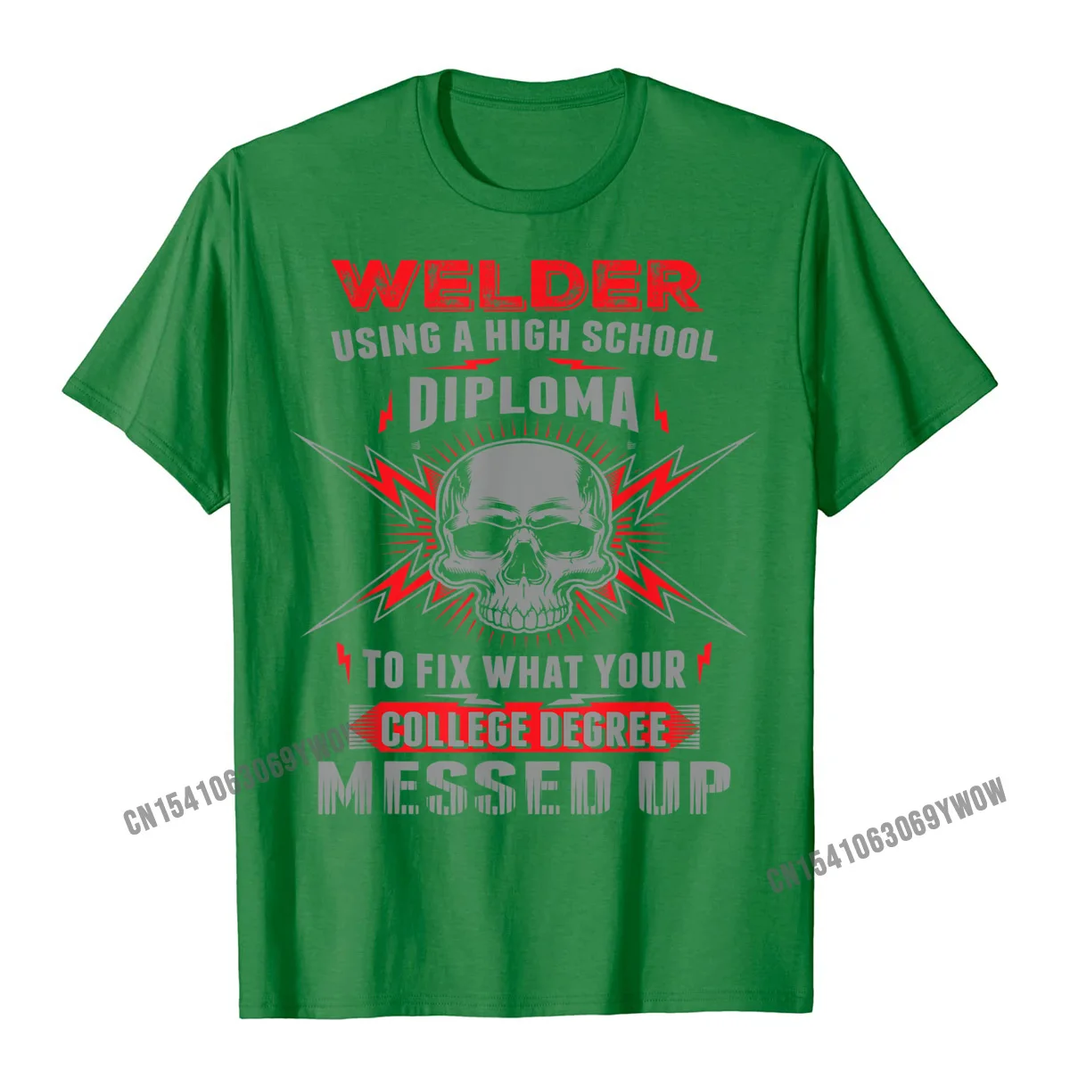 Funny Welding Proud Welder Tshirt__874 Round Collar Tshirts Summer/Fall Printed On Tees New Design 100% Cotton Tops & Tees Men's Funny Welding Proud Welder Tshirt__874 green