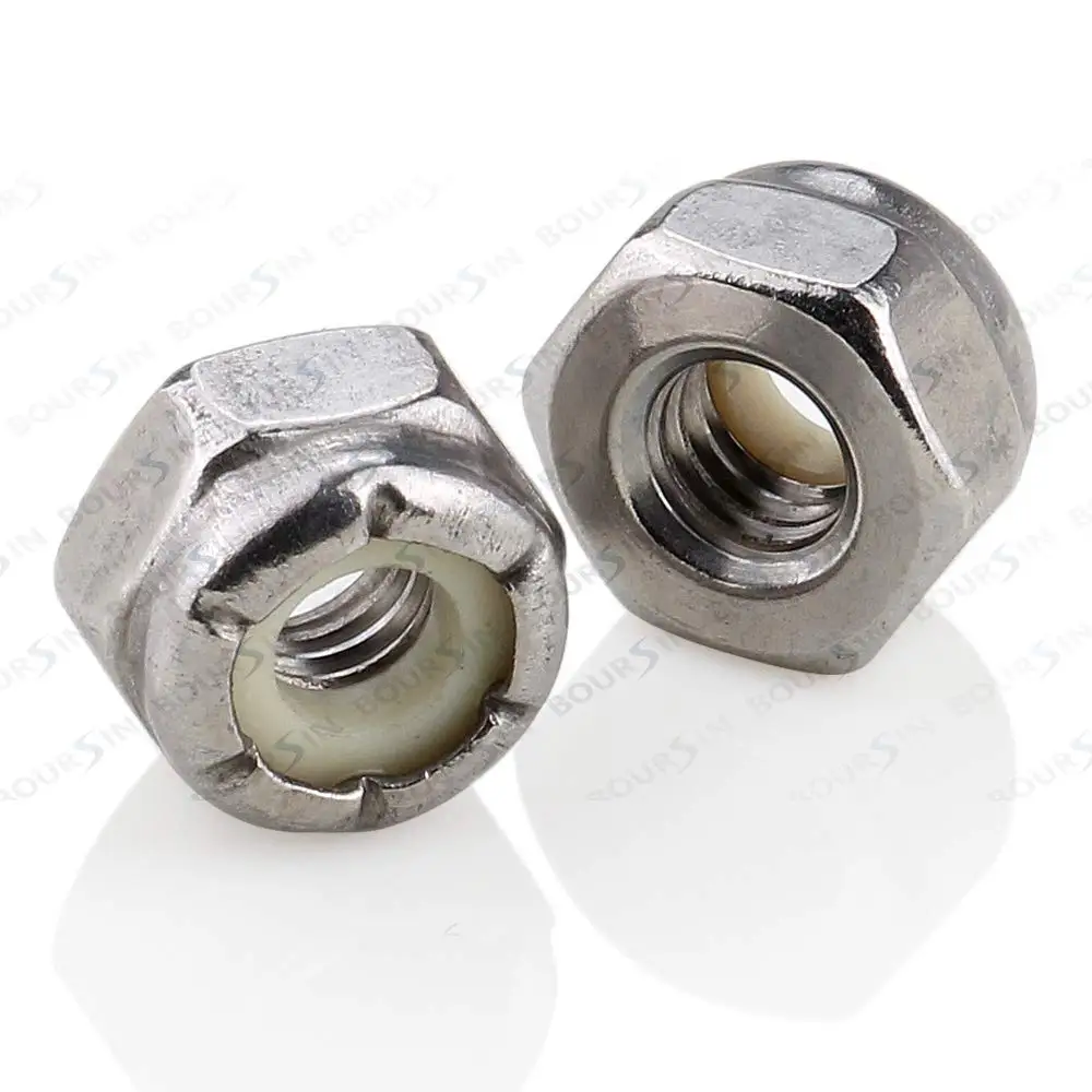 

#8-32 Inch Nylon Insert Hex Lock Nuts 18-8 304 Stainless Steel - 120 Pieces
