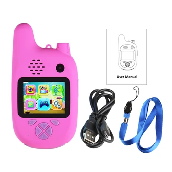 

Children mini micro Camera Walkie Talkie 8MP Dual Lens 2.0inch IPS Screen Built-in Battery Music Shooting Automatic photography