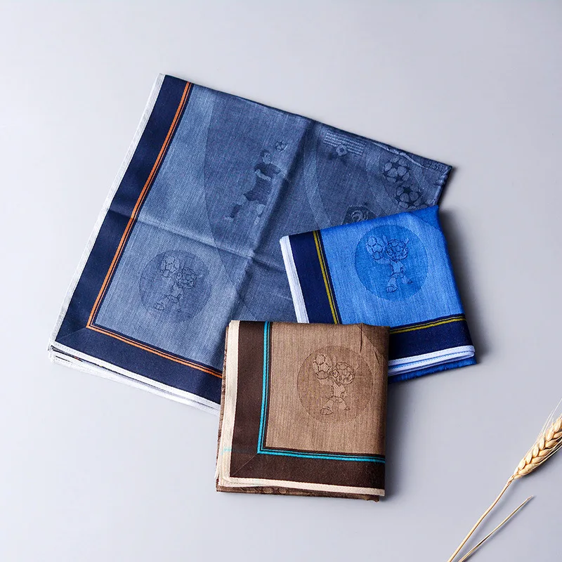  2pcs/lot Jacquard movement men's party handkerchief 48*48cm Casual unisex Pocket Square cotton Fabr