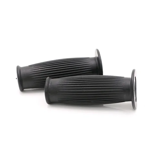 22 мм 7/" руль мотоцикла ручные ручки для Honda Yamaha Kawasaki Suzuki Truimph KTM мотор аксессуары ручка бар ретро Резина - Цвет: Black