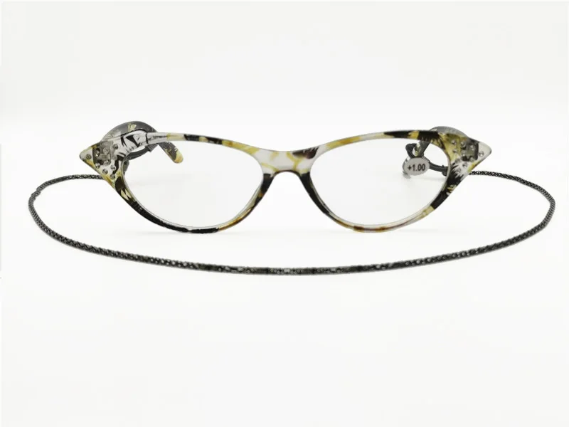 Мода cateye форма очки для чтения S5022 акриловые бриллианты украшения с подвеской