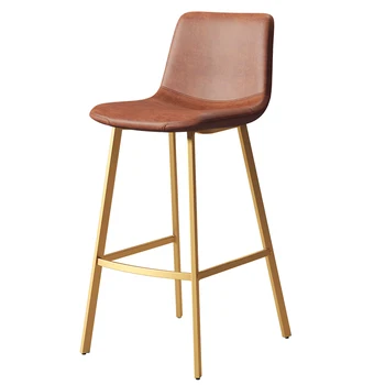 

Nordic light luxury iron home simple bar stool high stool bar chair leisure cafe ins back dining chair