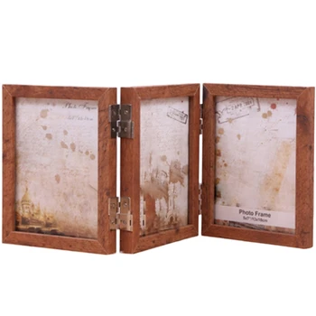 

Creative Tri-Fold Photo Frame Set 5 Inch Photo Studio Folding Photo Frame