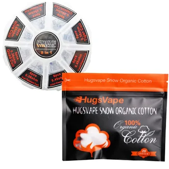 

8 in 1 Prebuilt Coil with Vape Cotton Electronic Cigarette Organic Cotton Heating Wire Bacon Kendo Cotton