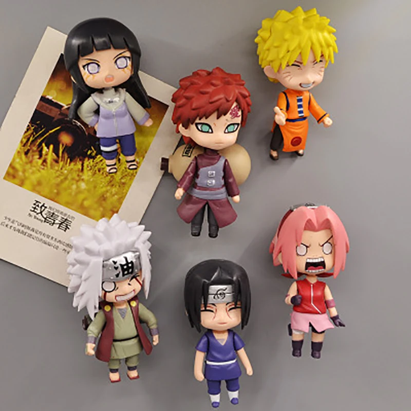 

Creative Cartoon Design Naruto Fridge Magnets 6PCS 3D Ninja Style Stickers Room Magnetic Home Decor DIY Wall Decoration