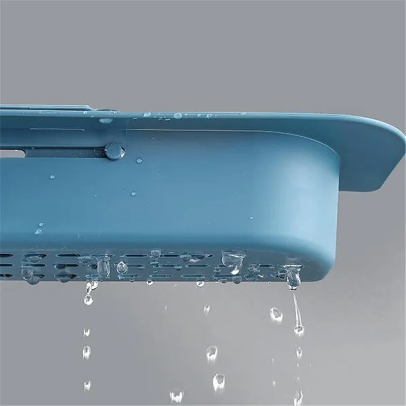 Kitchen Sink Drain Rack Creative PP Gel Drainage Rack Tableware Sponge Soap Drying Telescopic Sink Holder Storage Drain Basket 3