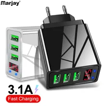 Marjay USB зарядное устройство QC 3,0 для iPhone 7 8 X XR 3 порта USB зарядное устройство для huawei P20 lite Xiaomi redmi 4x быстрое зарядное устройство для samsung A70