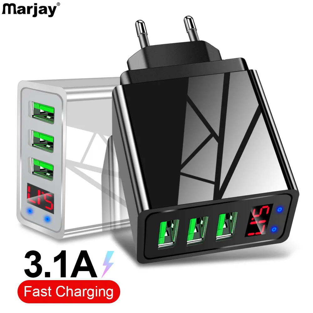 Зарядное устройство Marjay USB QC 3 0 для iPhone 7 8 X XR порта зарядное Xiaomi redmi 4x быстрое Samsung A70
