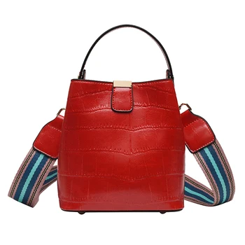 

Woman Bag 2019 Autumn And Winter New Solid Color Handbag Fashion Casual Wild Large Capacity Shoulder Messenger Stone Grain Bag