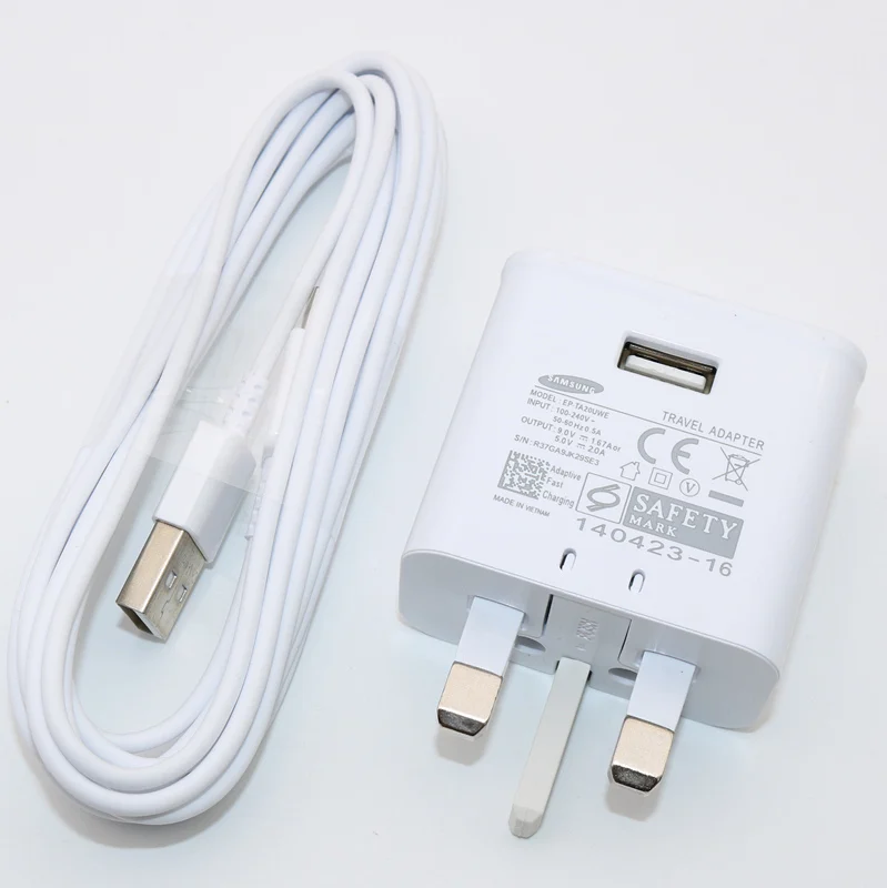 usb charger 12v Samsung Galaxy Fast Charger USB Power Adapter 9V1.67A Quick Charge Type C Cable line for Galaxy S10 S8 S9 Plus Note 10 9 8 Plus 65 watt car charger Chargers