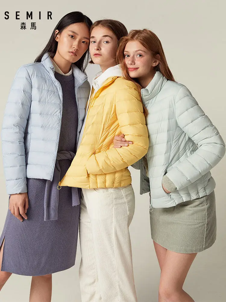 Beste SEMIR 2019 Down Winterjas Vrouwen Katoen Korte Jassen Nieuwe Down Gewatteerde Capuchon Warme Herfst Slanke Jas Vrouwelijke Casual Tops