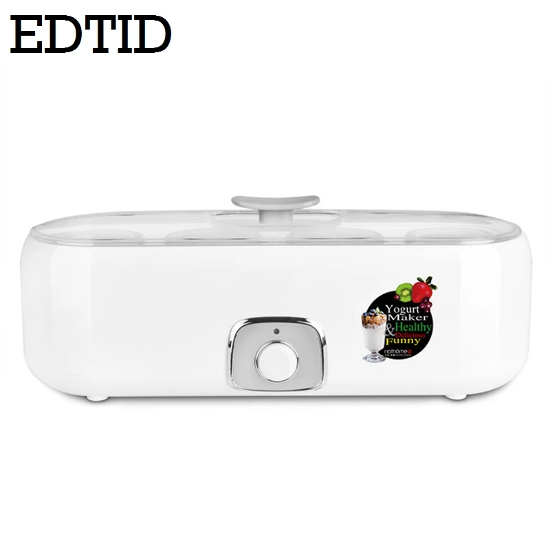 EDTID Electric Yogurt Maker With 4 Glass Cups Automatic Leben Yoghurt rice wine Machine Buttermilk Sour Cream natto Fermenter