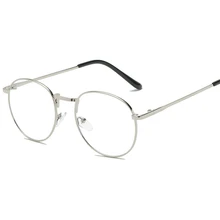 Новые металлические унисекс плоские очки ретро классические круглые очки оправа без градусов очки для чтения повседневные дикие очки для чтения