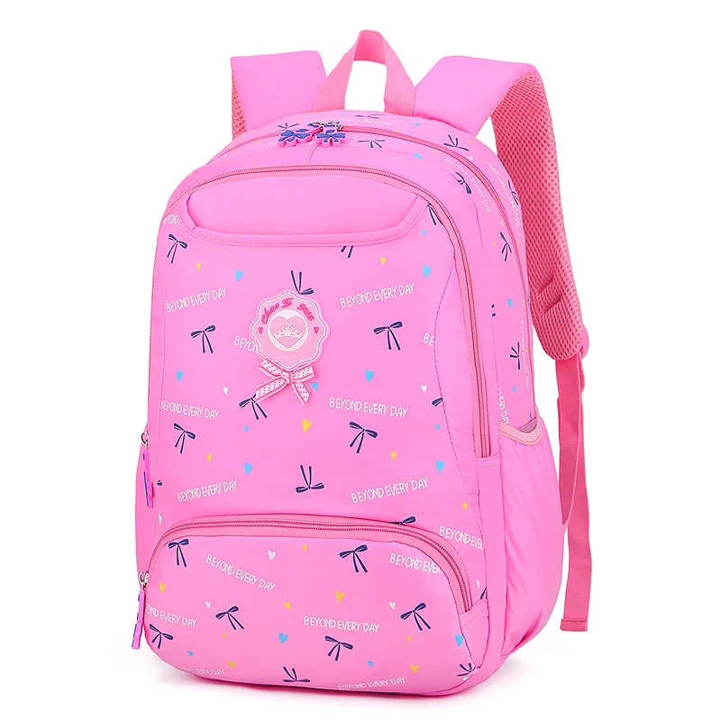 

New Style Primary School STUDENT'S School Bag Women's 2-6 Grade Children Backpack Junior High School Bag Large Capacity Water Re