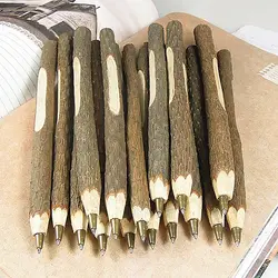 100 креативные ручные деревянные ветви растений шариковые ручки, канцелярские материалы школьные принадлежности