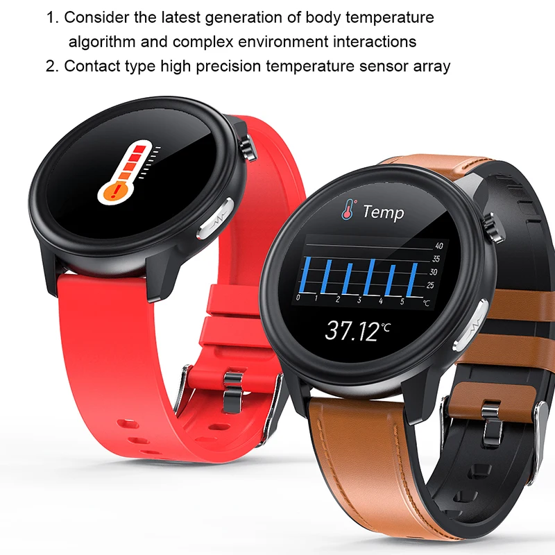 Nuovo Arrivo Braccialetto Intelligente Ossigeno Nel Sangue + Temperatura Corporea + Ppg + Ecg Fitness Tracker Pressione Sanguigna Ip68 Impermeabile Sm