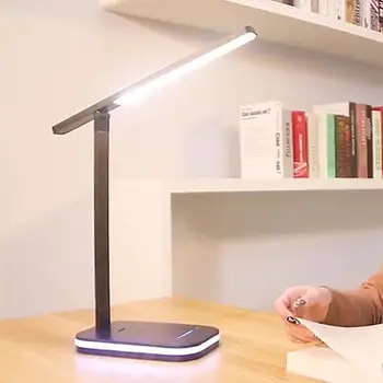 

Book Lamp USB Torch Flexible Reading Light LED Clip Booklight with Wireless Charging with Aromatherapy Piano Home Decor Study