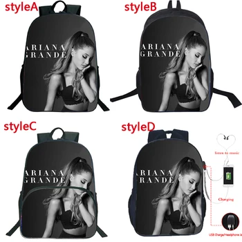 

High Quality Ariana Grande Backpack Teenager Boy Girl 4 Styles School Bag Men Laptop Backpack Women Travel Rucksack Mochila Gift