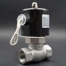 304 паровой электромагнитный клапан из нержавеющей стали, AC 220V DC 24 V, DN15 DN20 DN25 клапан, высокая термостойкость и высокое давление