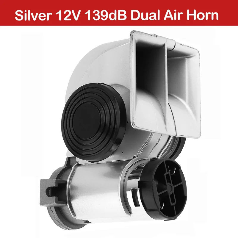 Car air horn 12V 136db car snail air horn compact motorcycle super loud red blue for cars truck lorry yacht boat SUV