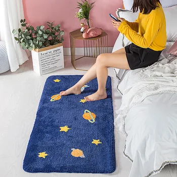 

Cartoon Carpet Mat Bedroom Washable Long Bedside Blanket Tea Table Full-Piece Baby Drop-Resistant Thicken Floor 50cmx120cm Rugs