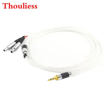 

Thouliess HIFI 2.5/3.5/4.4/XLR Balanced Custom Made Silver Plated Headphone Upgrade Cable for HD800 HD800S HD820 Headphones 6.35