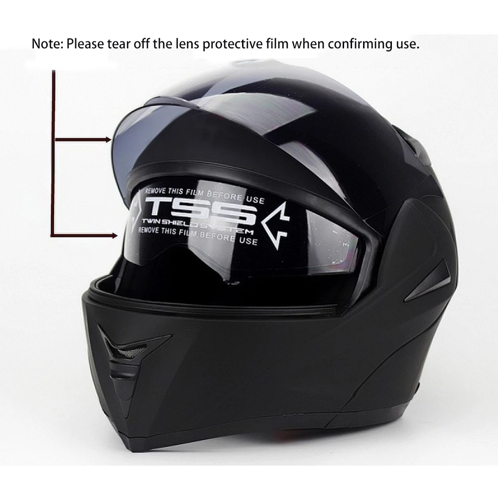 Мотоциклетный шлем встроенный съемный шлем для мотокросса двойной солнцезащитный козырек для верховой езды теплый шлем