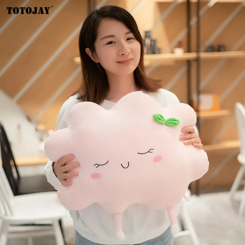 Lovely Soft Baby Plush Pillow Sleeping Sun Cloud Shaped Cartoon Bed Car Decor Nursing Yellow Pink Blue Sofa Cushion Girls Gift 4