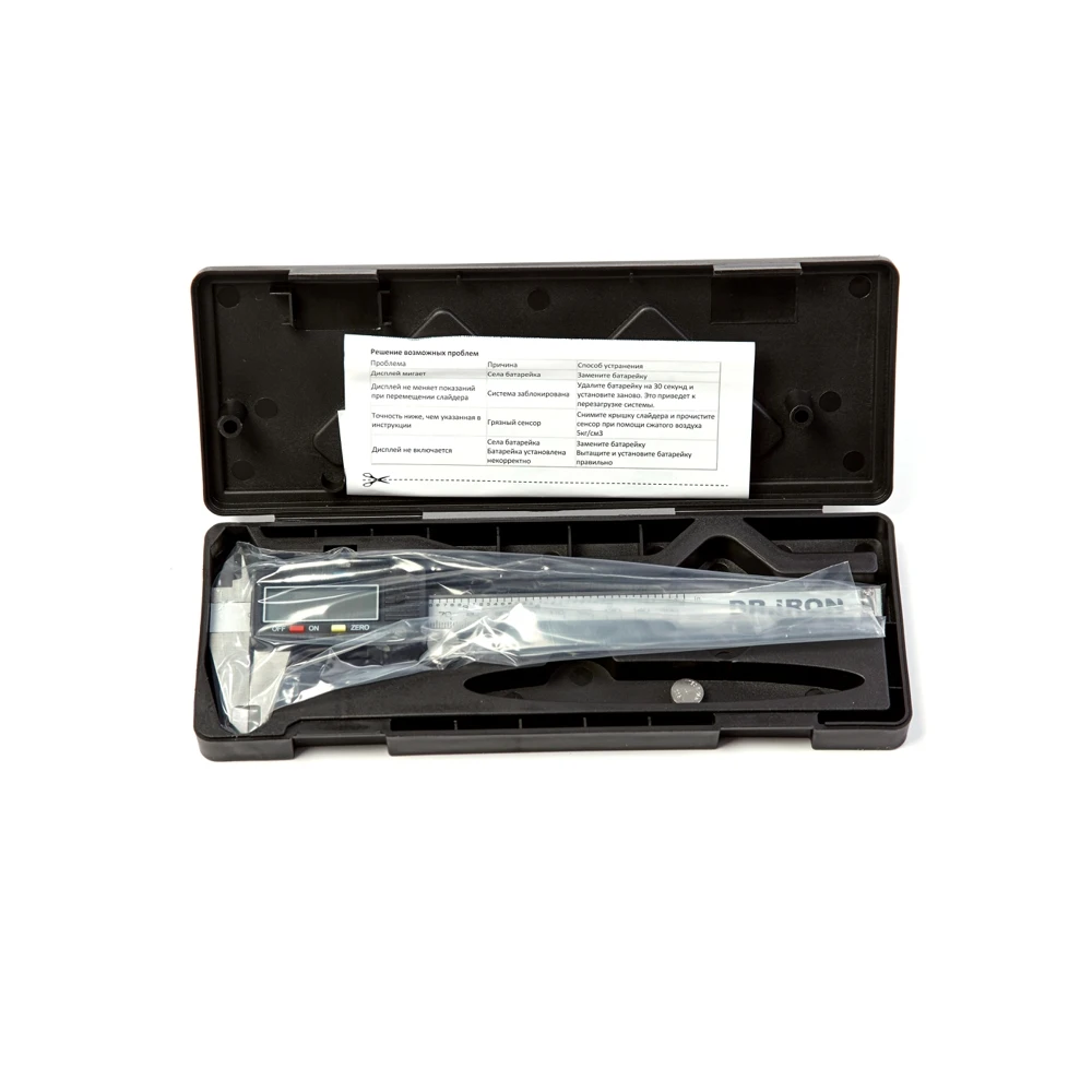 Штангенциркуль электронный Dr. IRON DR6003 150мм в пенале|Штангенциркули| |