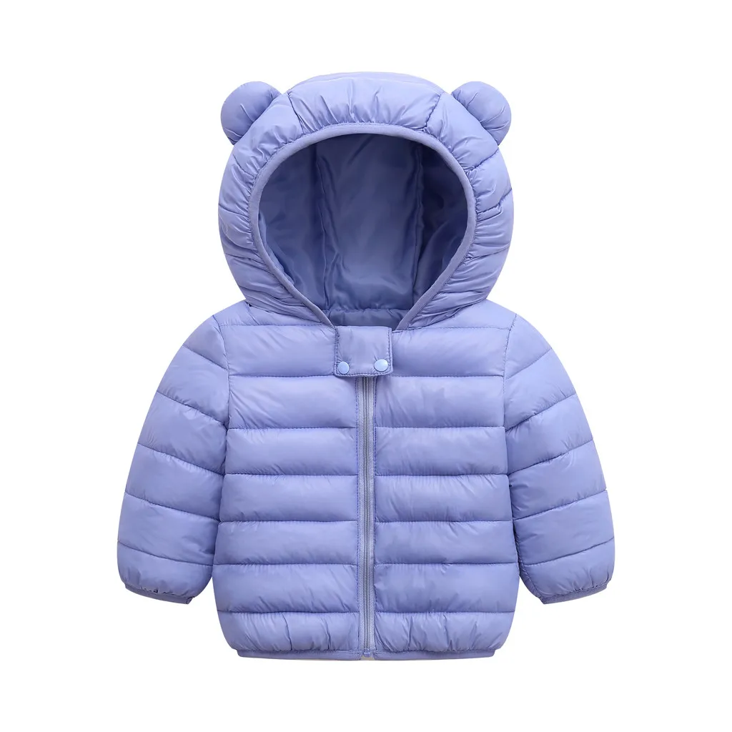 

Chlidren Boys Girl Jacket Hooded Coats Winter Coats Jacket Zip Thick Ears Snow Hoodie Outwear Kids Fashion Children Clothing
