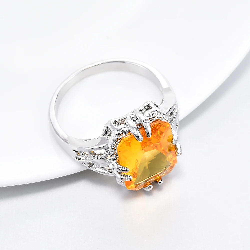 Высокое качество, винтажные женские желтые кольца с кристаллами, натуральные вечерние кольца на свадьбу, обручальные кольца, ювелирные изделия, размер 6-9