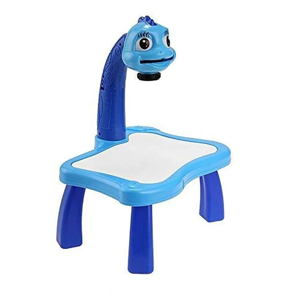 Child Learning Desk With Smart Projector Kids Painting Table Toy With Light Children Educational Interactive Tool Drawing Table kids desk and chair set